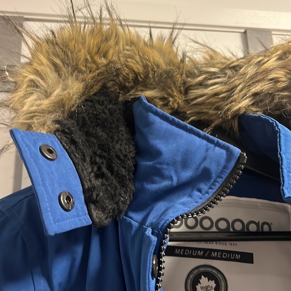 Women’s Tobaggan Blue Parka Jacket with Fur Hood size M - Picture 5 of 5